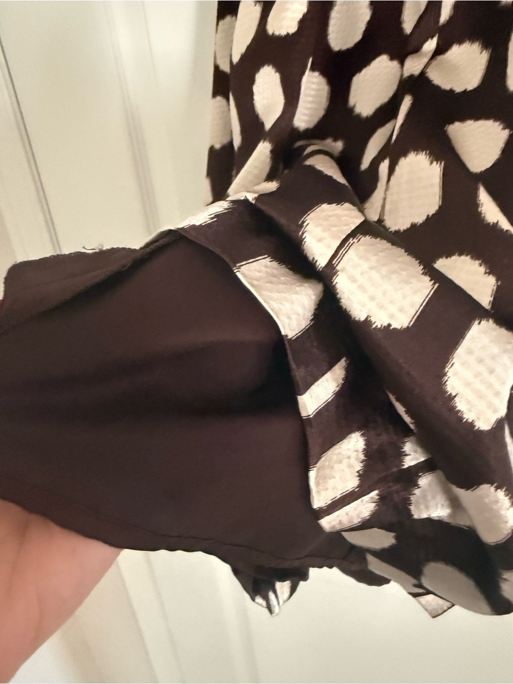 Max & Cleo Brown & Cream Strapless Polka Dot Mini Dress - Picture 8 of 10